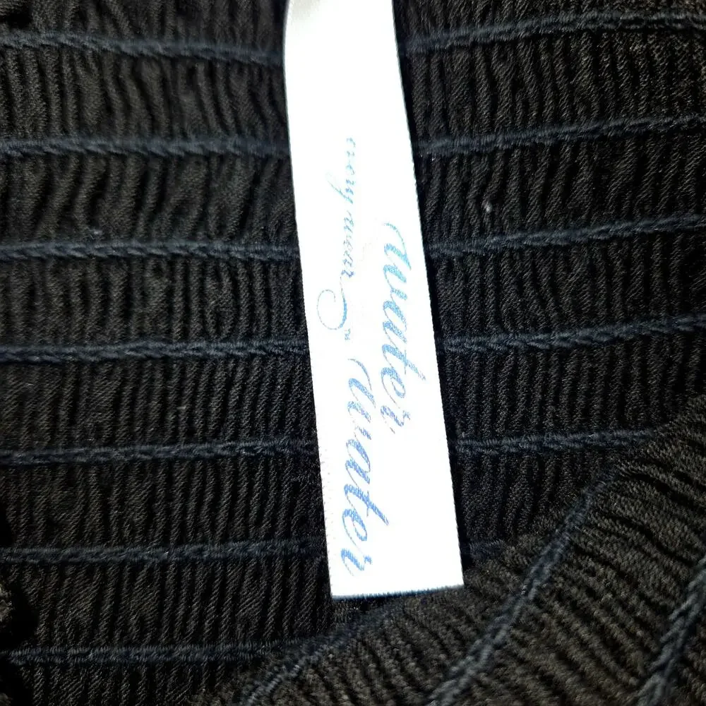 Water's Large Girl's Strapless Black Maxi BOHO Teen Sun Dress Kid's Size 10 12 L